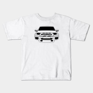 Ford Ranger Raptor Black Outline Kids T-Shirt